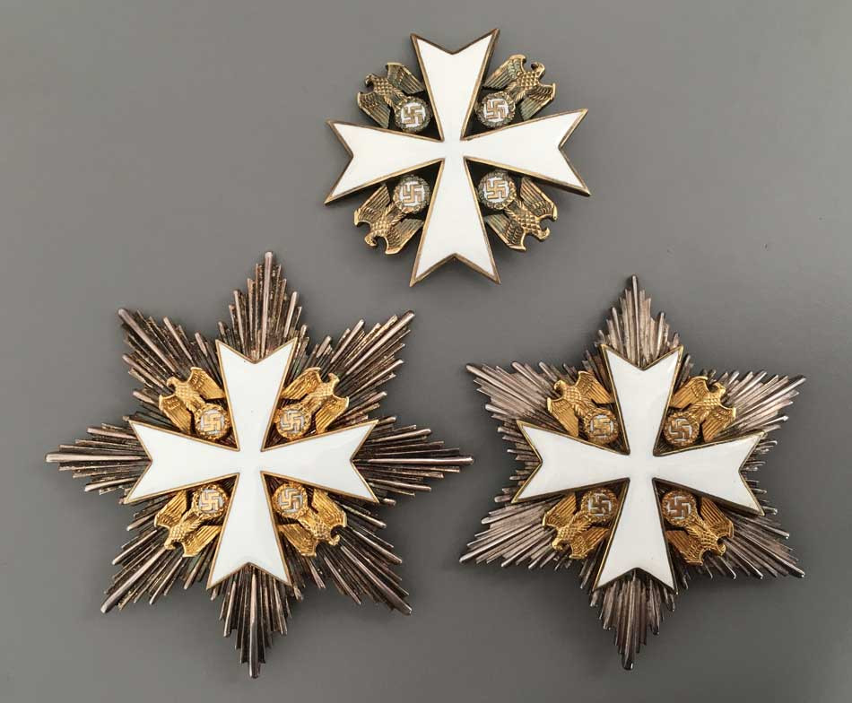 Figure 13: German Eagle Order 2nd Grade, Grand Cross Star and Star to the Merit Cross avers